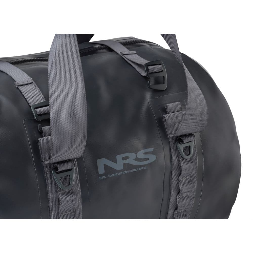 Featuring the Expedition DriDuffel dry bag, unavailable item manufactured by NRS shown here from an eighth angle.