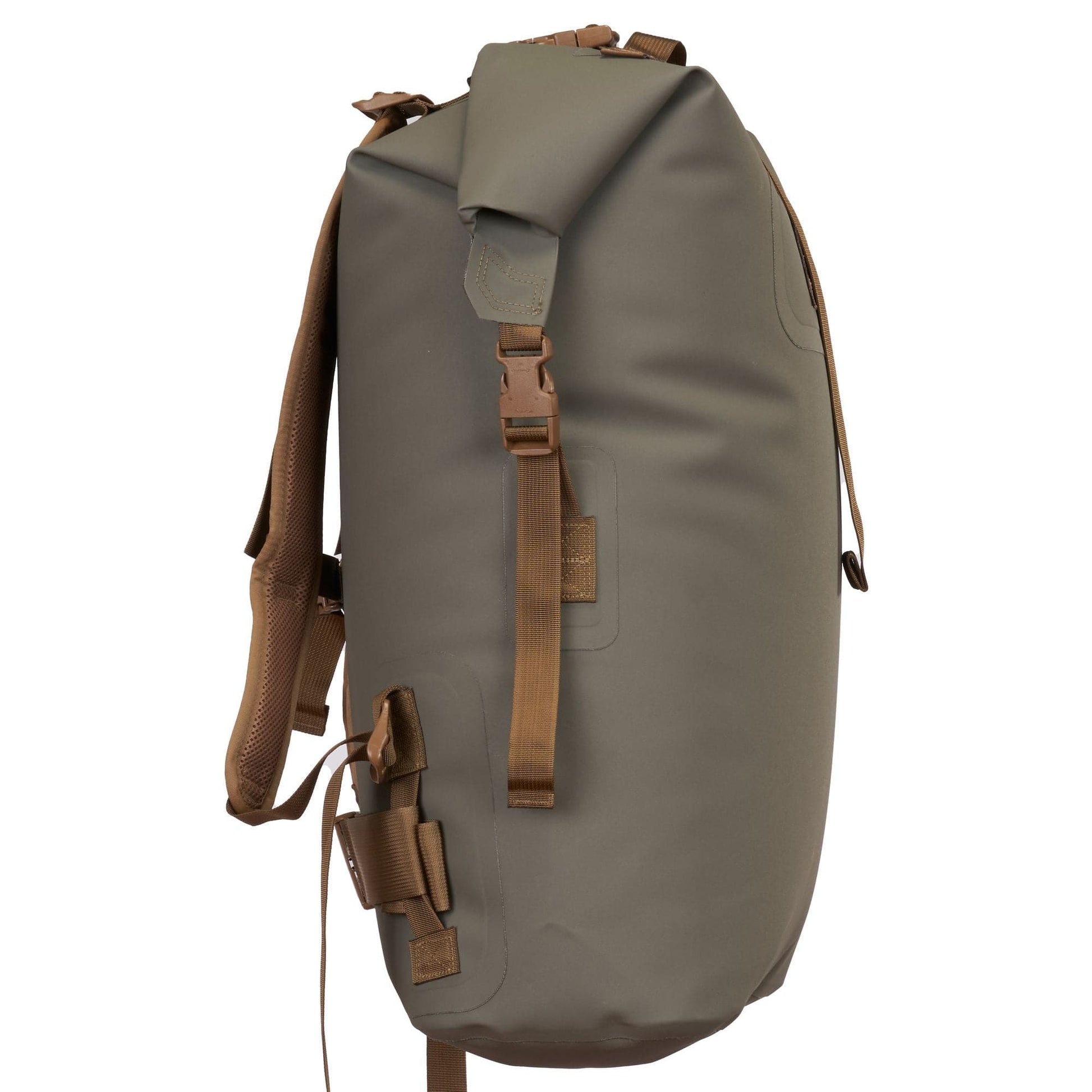 Featuring the Animas Drypack dry bag manufactured by Watershed shown here from a third angle.