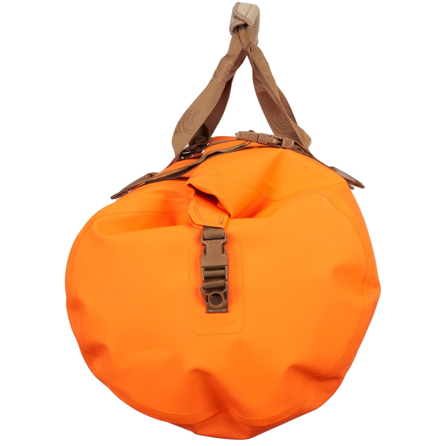 Featuring the Mississippi Duffel dry bag manufactured by Watershed shown here from a third angle.
