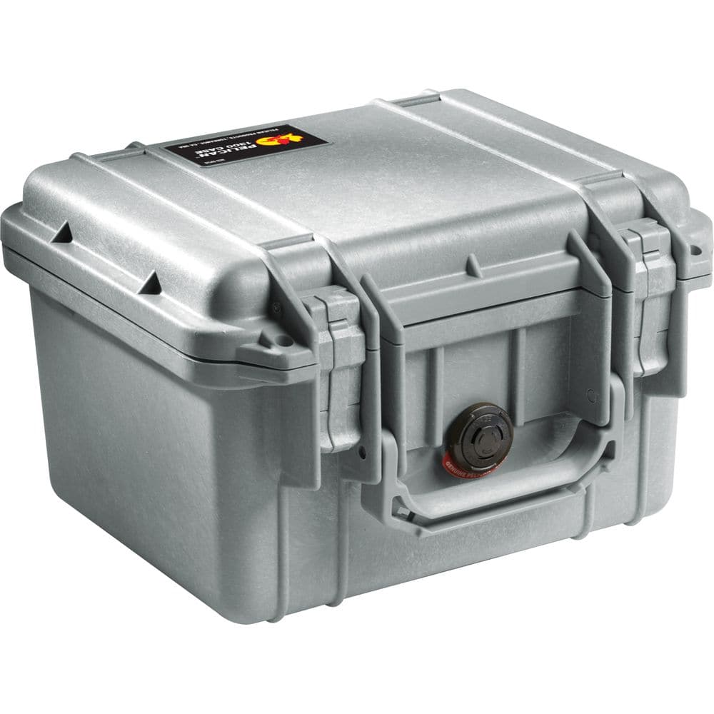 Featuring the 1300 Case dry box, pelican case manufactured by Pelican shown here from one angle.