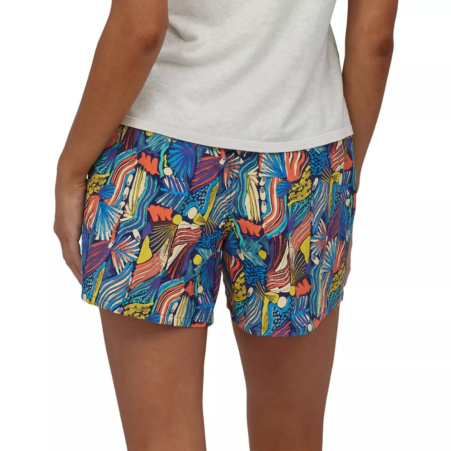 Featuring the Womens Baggies Shorts - 5 in. women's sun wear, women's swim wear manufactured by Patagonia shown here from a second angle.