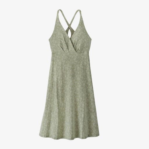 Featuring the Amber Dawn Dress - Womens casual, women's sun wear, women's swim wear manufactured by Patagonia shown here from a second angle.