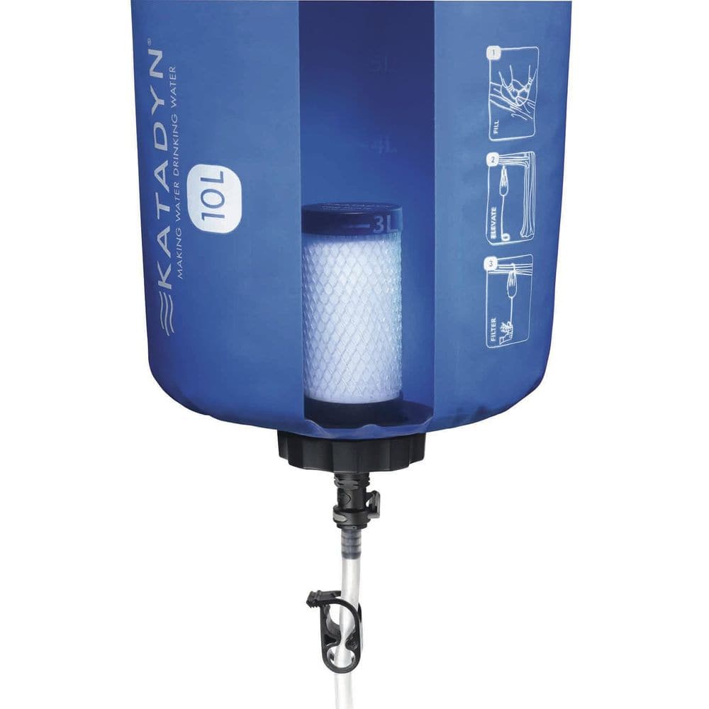 Featuring the Base Camp Pro Water Filter water manufactured by NRS shown here from a second angle.