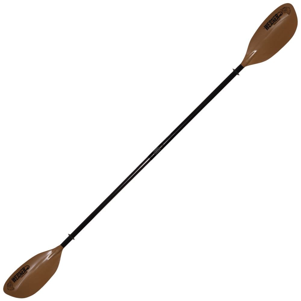 Featuring the Tybee Hooked fishing kayak paddle, fishing paddle, ik paddle, touring / rec paddle manufactured by Werner shown here from a third angle.