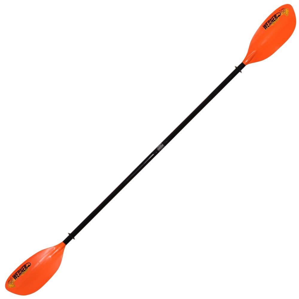 Featuring the Tybee Hooked fishing kayak paddle, fishing paddle, ik paddle, touring / rec paddle manufactured by Werner shown here from a fourth angle.