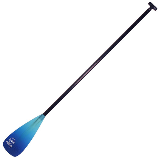 A blue Zen 95 - Travel SUP Paddle by Werner featuring durability.
