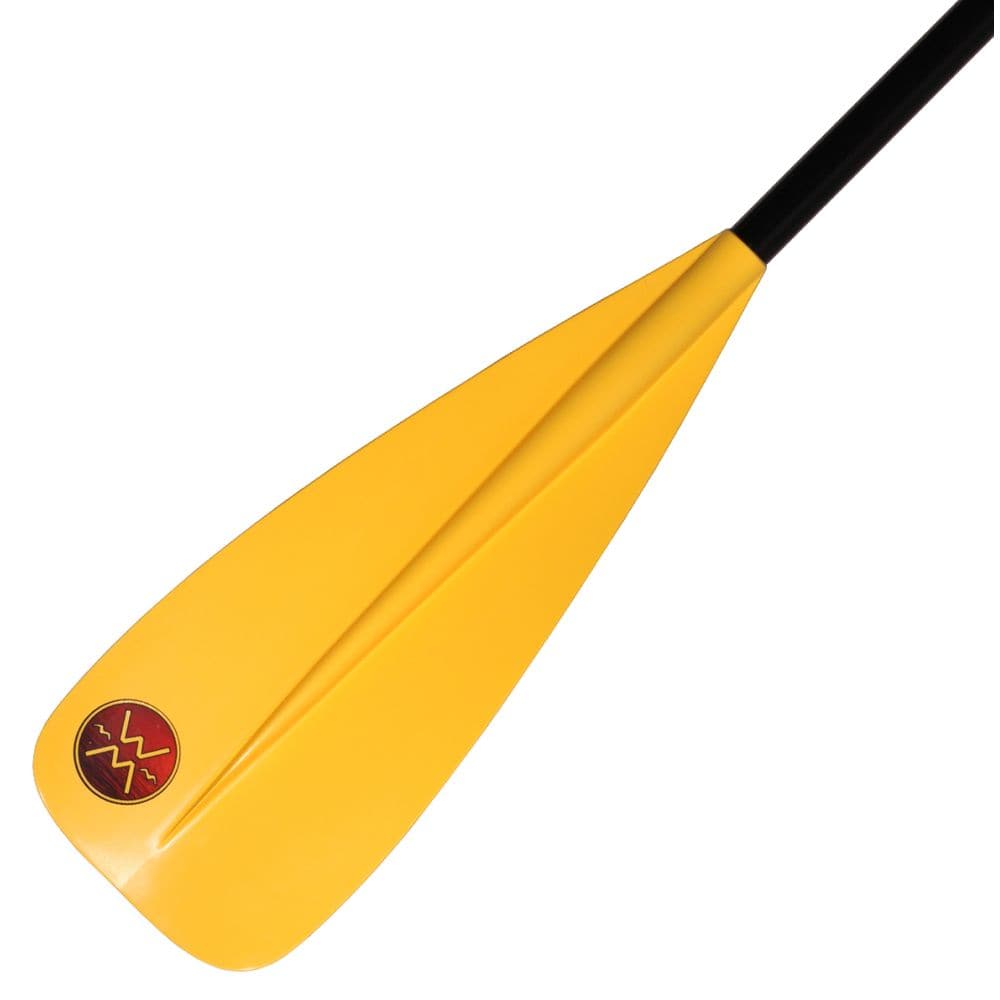 Featuring the Vibe 2pc SUP paddle 2-piece sup paddle manufactured by Werner shown here from one angle.