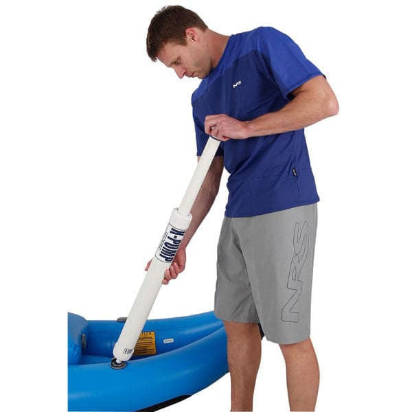 Featuring the K-Pump 200 ik accessory, ik pump, raft pump, sup pump manufactured by NRS shown here from a second angle.