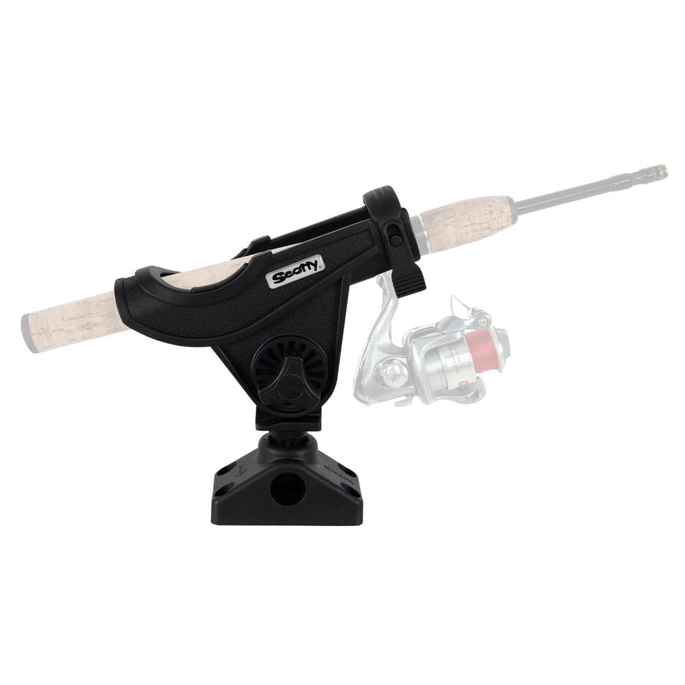 Featuring the Bait Caster / Spinning Rod Holder fishing accessory manufactured by Scotty shown here from a third angle.