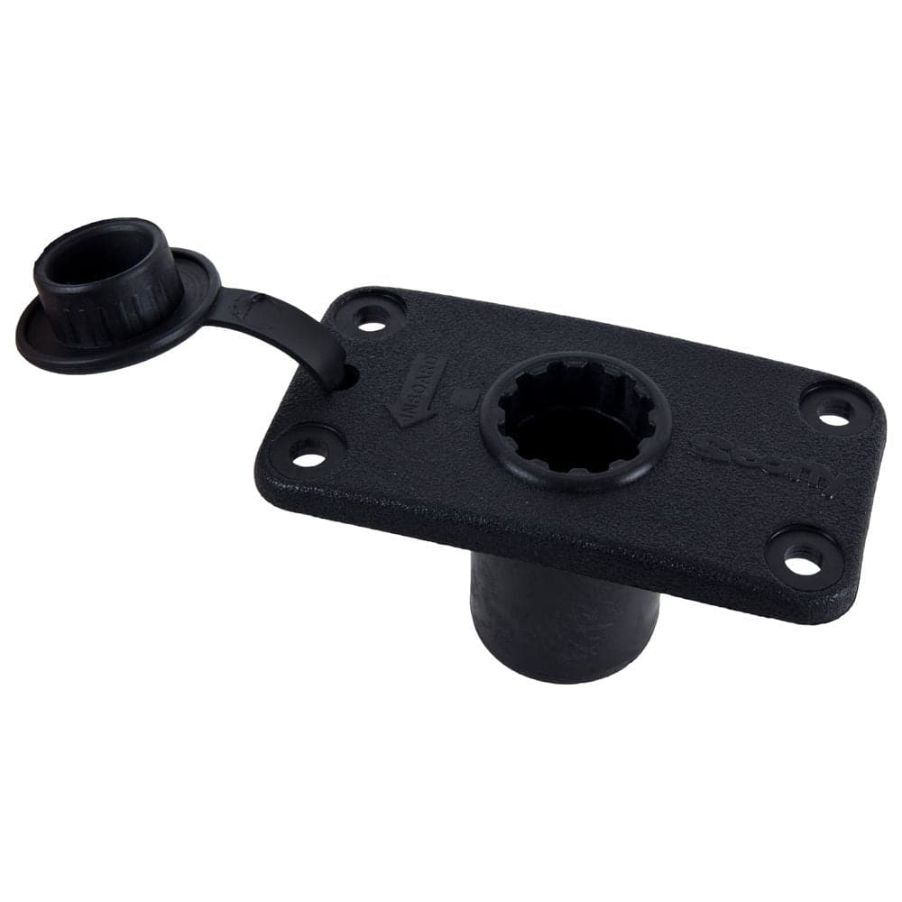 244 Flush Deck Mount w/Rain Cap - Scotty 244-BK