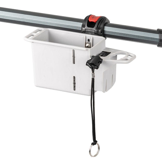 Featuring the H-Rail Mini Tackle Bin fishing accessory, hobie accessory manufactured by Hobie shown here from one angle.