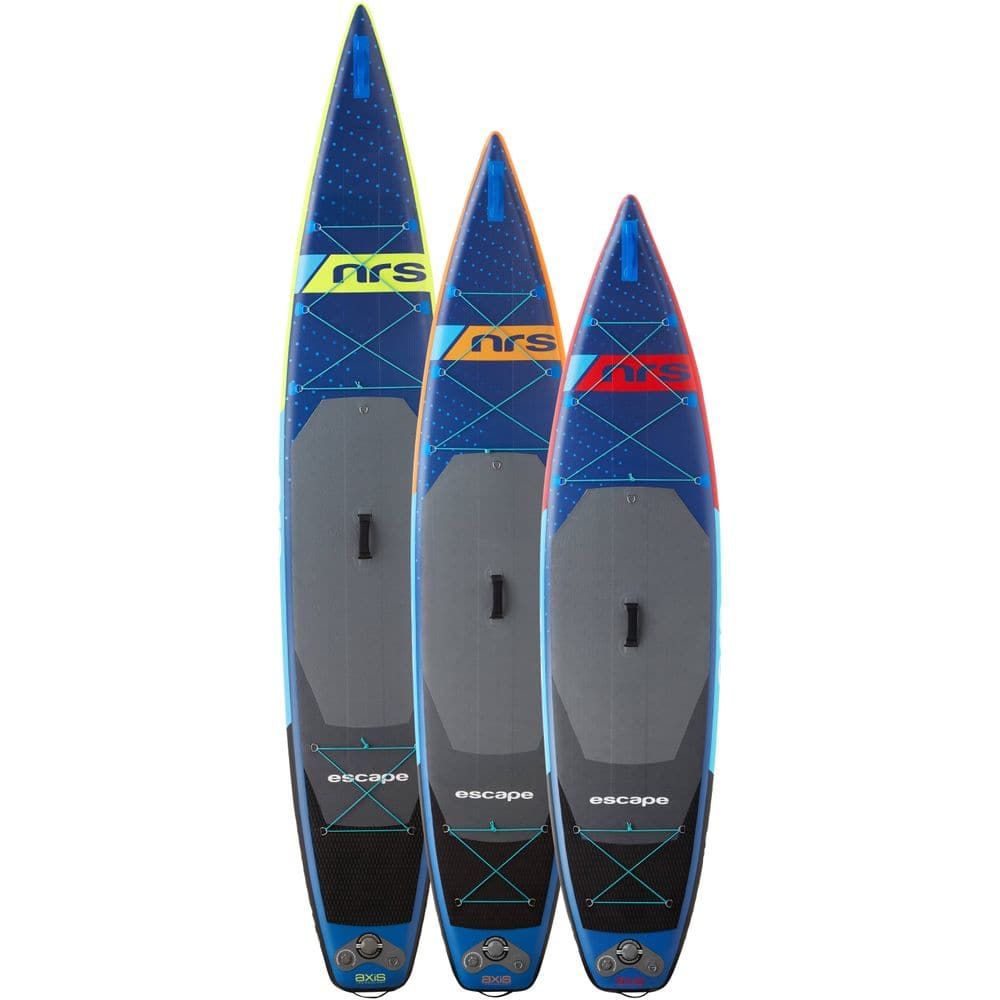 Featuring the Escape Inflatable SUP Boards inflatable sup, unavailable item manufactured by NRS shown here from one angle.