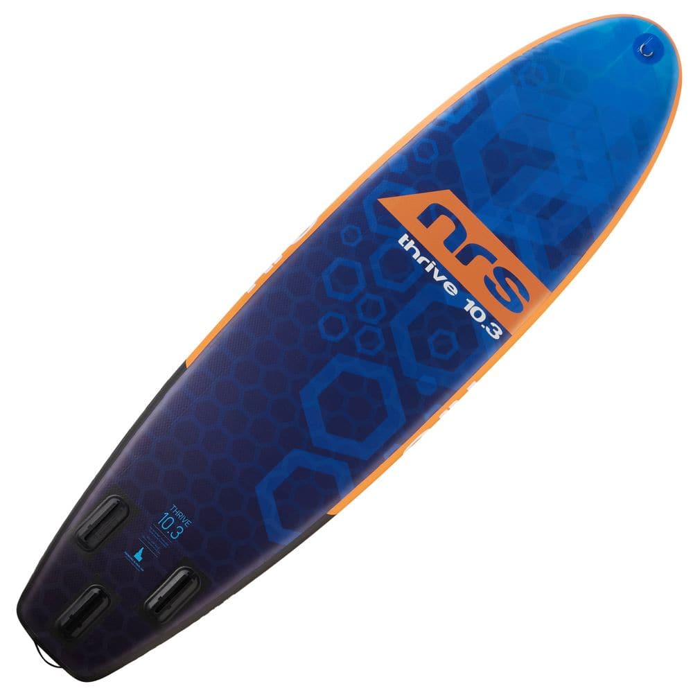 Featuring the Thrive Inflatable SUP Boards inflatable sup, unavailable item manufactured by NRS shown here from an eighth angle.