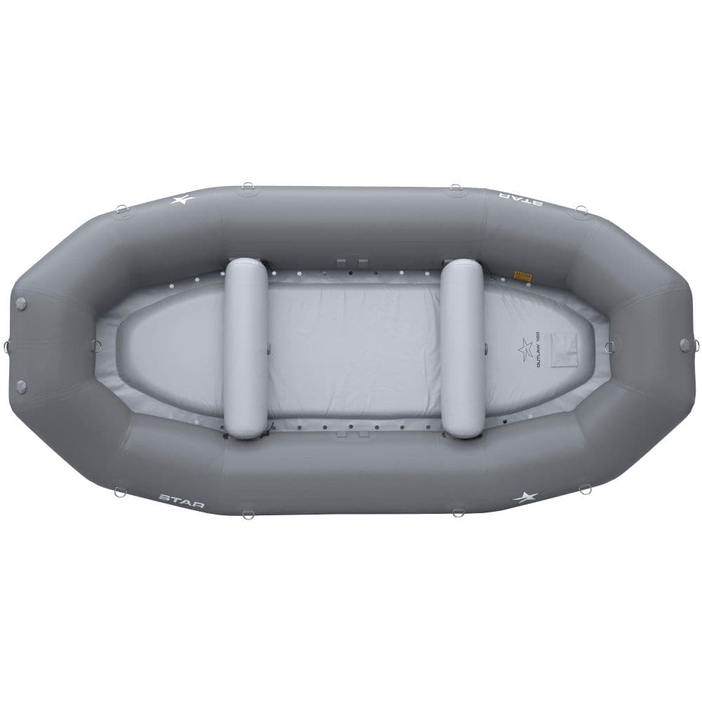 Featuring the STAR Outlaw Rafts raft manufactured by NRS shown here from an eighth angle.