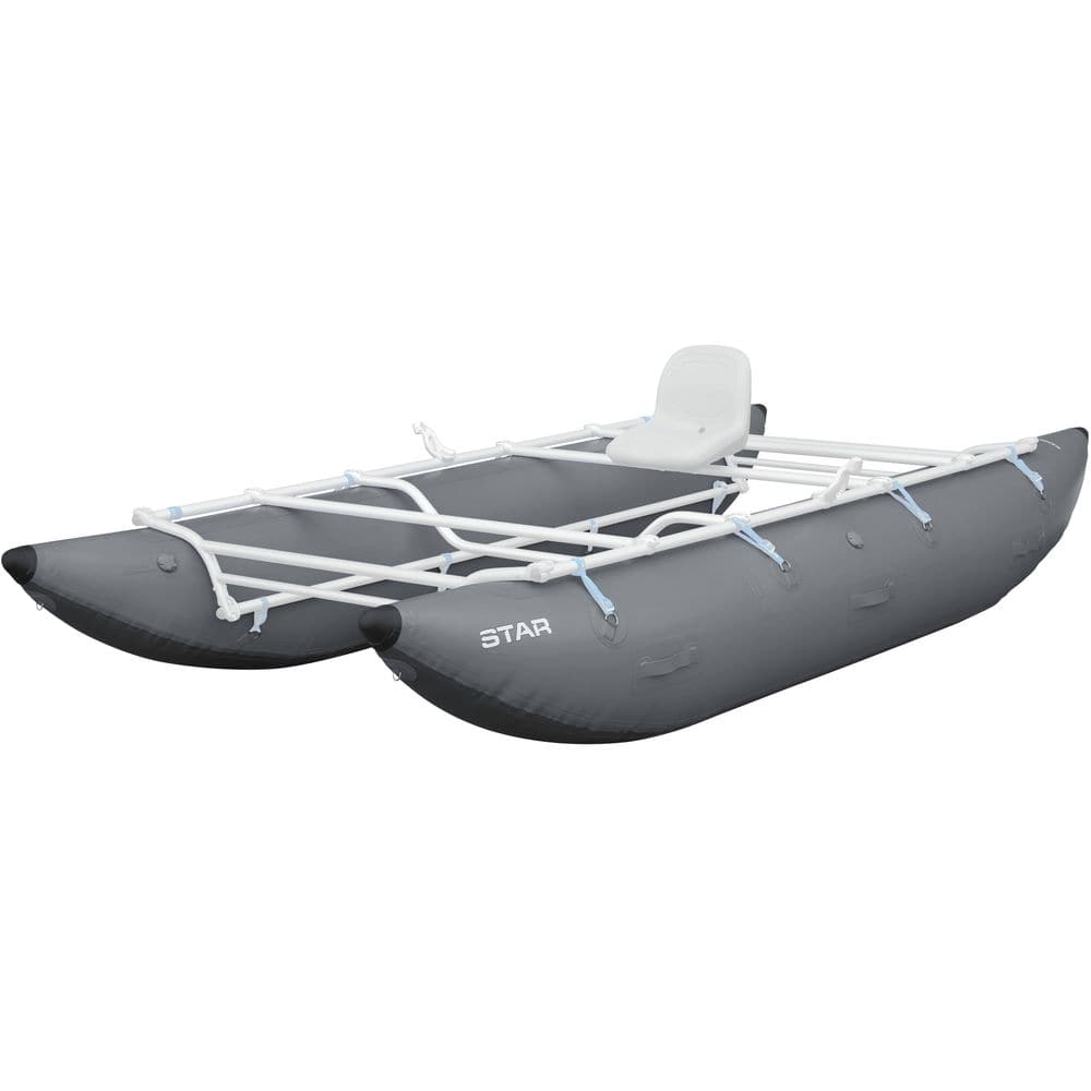 Featuring the STAR Kannah Cataraft cataraft, fishing cat, fishing raft manufactured by NRS shown here from a tenth angle.