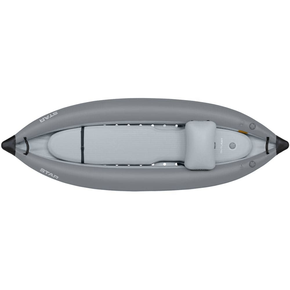Featuring the STAR Outlaw Solo Inflatable Kayak ducky, gift for kayaker, inflatable kayak manufactured by NRS shown here from a fourteenth angle.