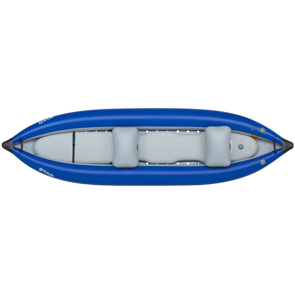 Featuring the STAR Outlaw Tandem Infatable Kayak ducky, inflatable kayak manufactured by NRS shown here from a sixth angle.