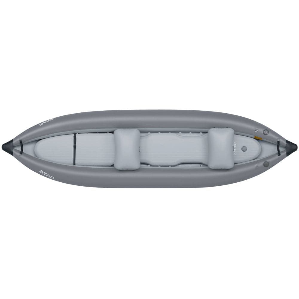 Featuring the STAR Outlaw Tandem Infatable Kayak ducky, inflatable kayak manufactured by NRS shown here from a fourteenth angle.