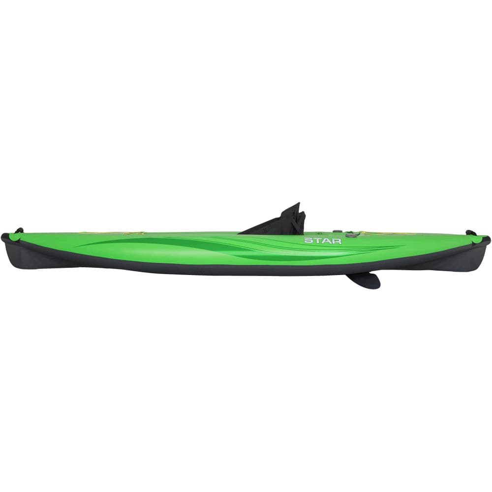 Featuring the STAR Paragon Solo IK ducky, inflatable kayak manufactured by NRS shown here from a second angle.