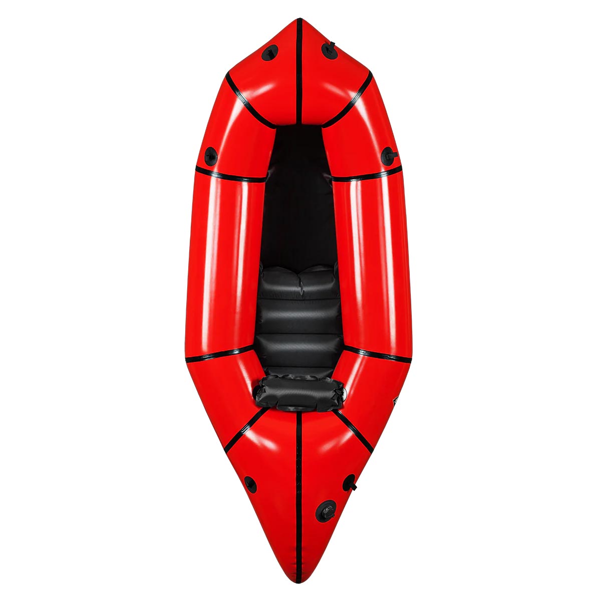 Featuring the Classic with Open Deck pack raft manufactured by Alpacka shown here from one angle.