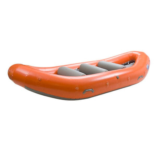 Featuring the Super Duper Puma 14 fishing raft, raft manufactured by AIRE shown here from one angle.