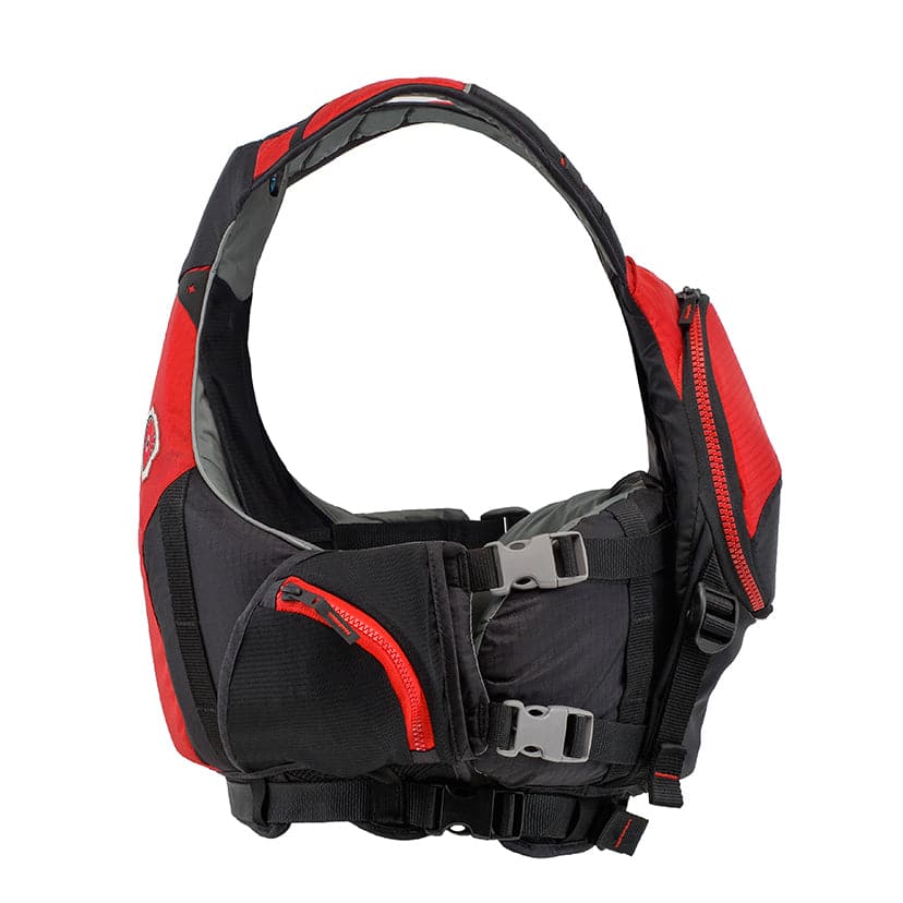 Featuring the Blue Jacket PFD men's pfd, women's pfd manufactured by Astral shown here from an eighth angle.