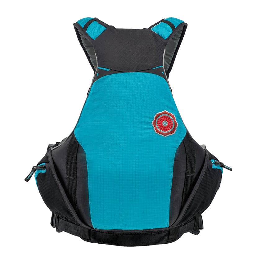 Featuring the Blue Jacket PFD men's pfd, women's pfd manufactured by Astral shown here from a fourth angle.