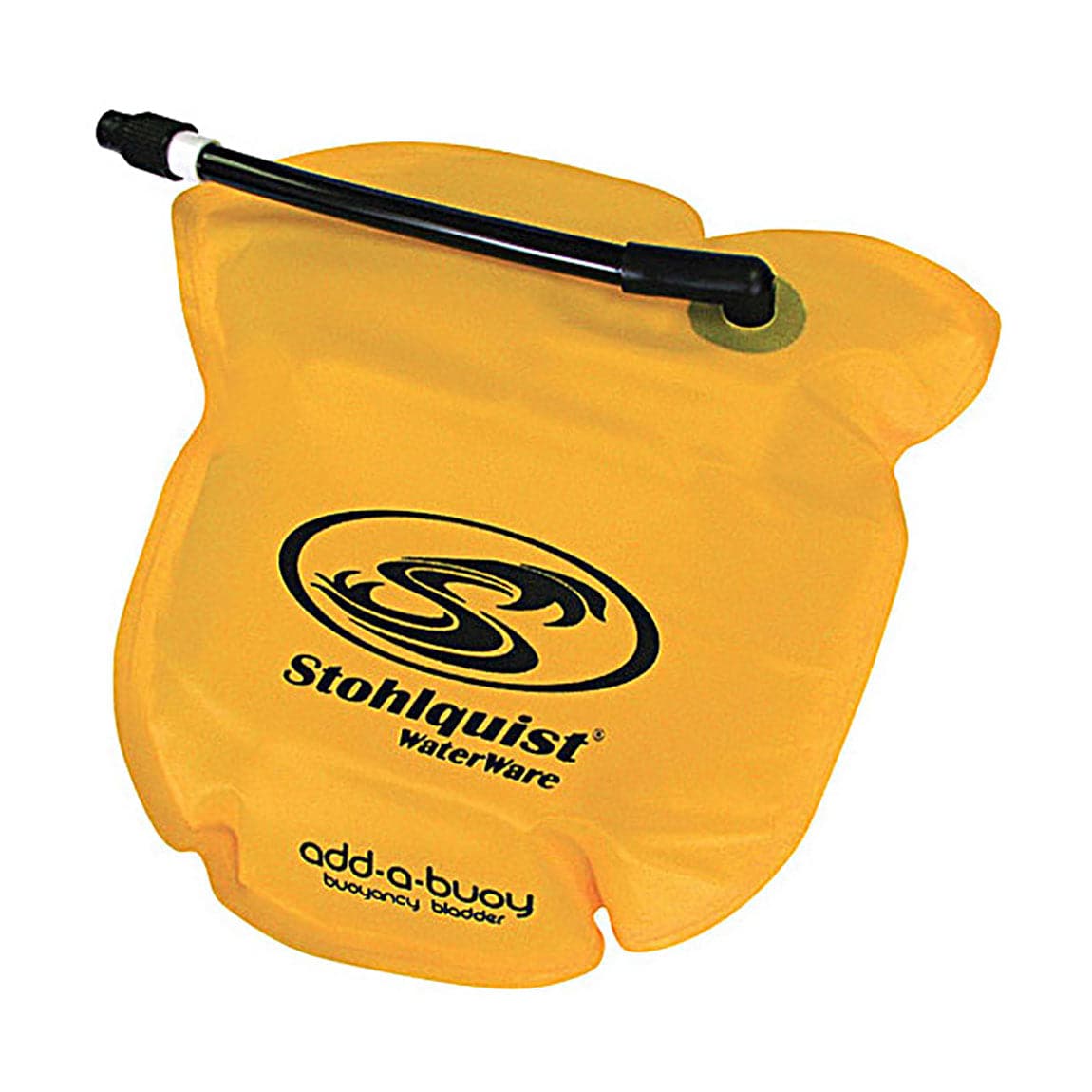 Featuring the Add-A-Buoy Buoyancy Bladder pfd accessory, rescue pfd manufactured by Stohlquist shown here from one angle.