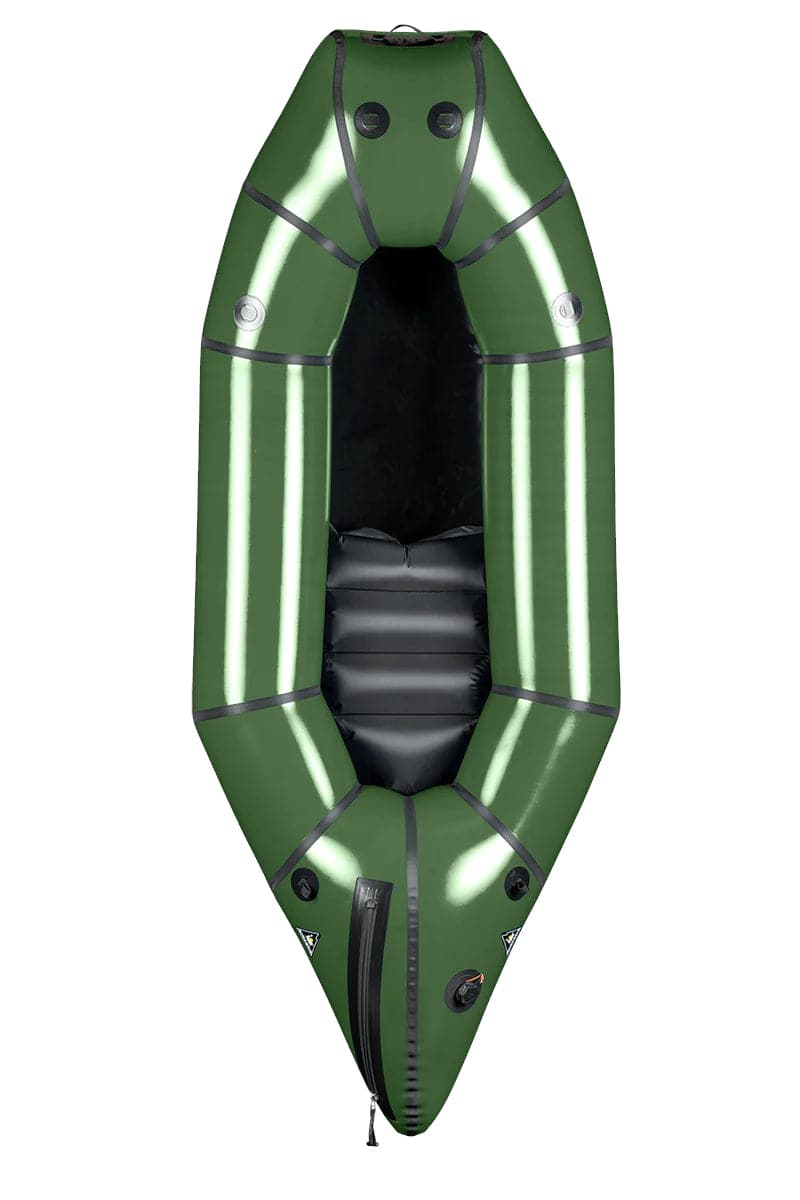Featuring the Caribou with Cargo Fly pack raft, pack rafting manufactured by Alpacka shown here from a second angle.