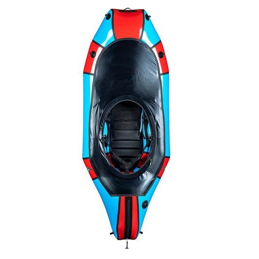 Featuring the GnarMule pack raft, pack rafting manufactured by Alpacka shown here from one angle.