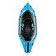Featuring the Wolverine pack raft manufactured by Alpacka shown here from a third angle.