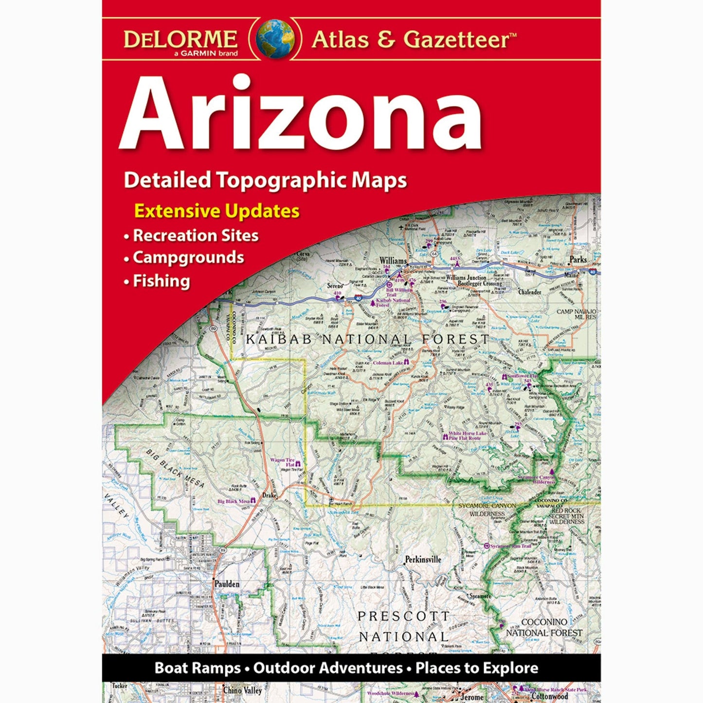 Featuring the Arizona Atlas & Gazetteer atlas, book, gazetteer, map manufactured by Partners West shown here from one angle.