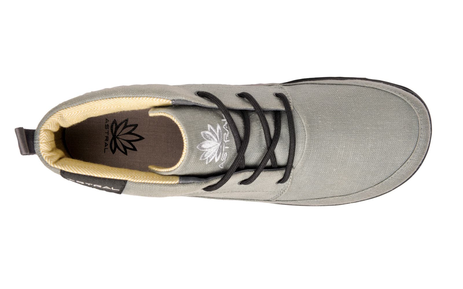 Featuring the Hemp Chukker  manufactured by Astral shown here from a seventh angle.