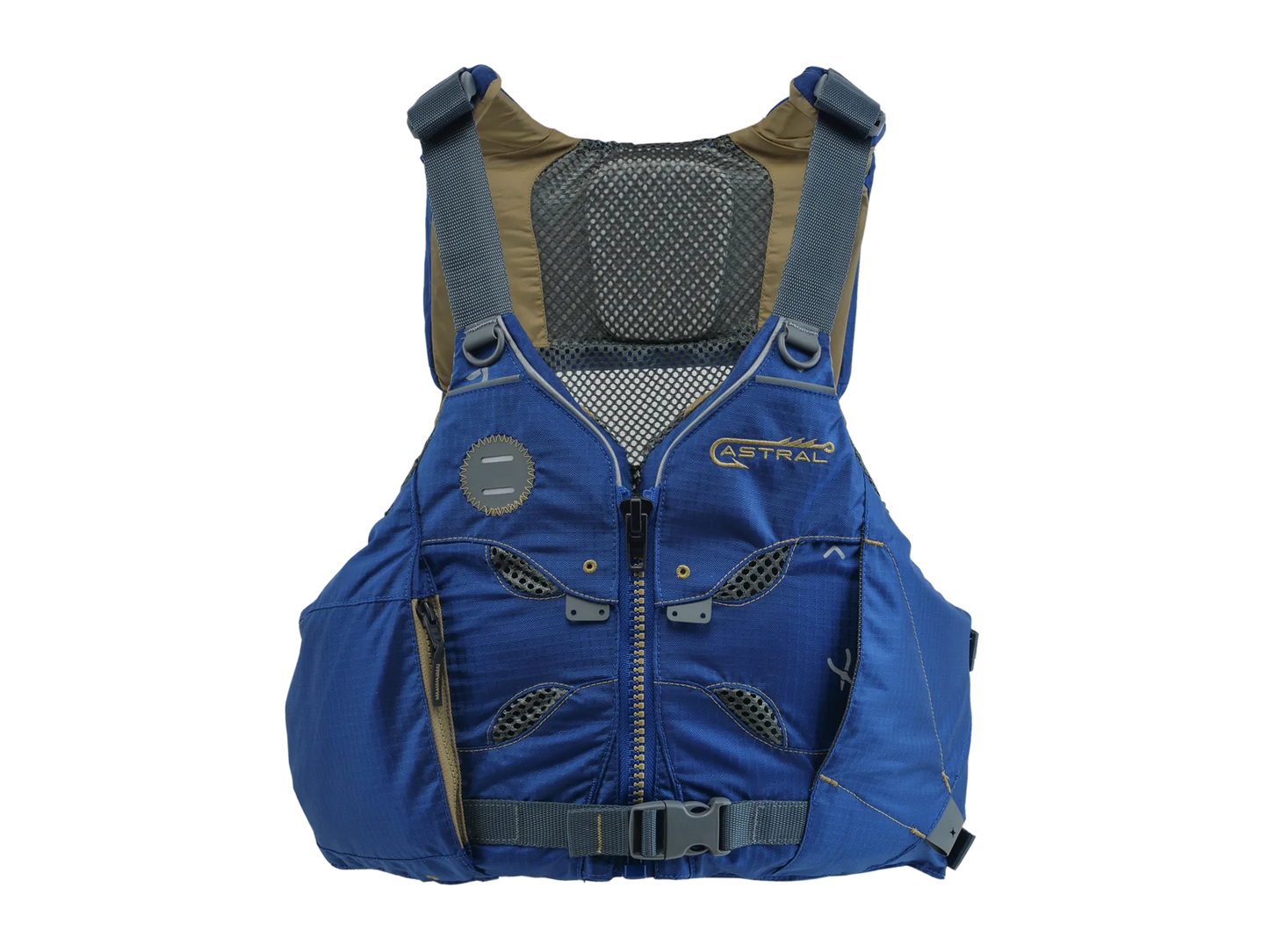 Featuring the V-Eight Fisher PFD fishing pfd, men's pfd, women's pfd manufactured by Astral shown here from a fourth angle.