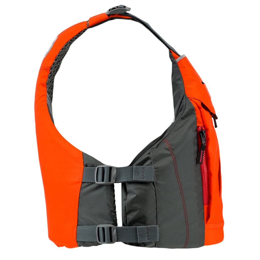 Featuring the E-Linda Women's PFD women's pfd manufactured by Astral shown here from an eighth angle.