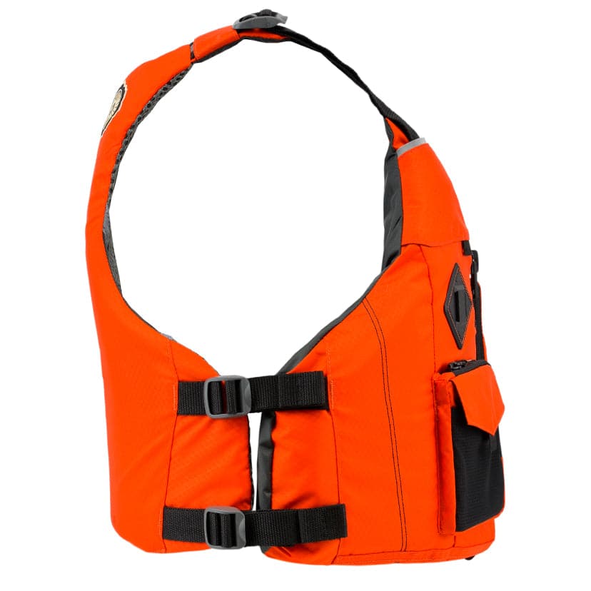 Featuring the E-Ronny PFD men's pfd manufactured by Astral shown here from a seventh angle.
