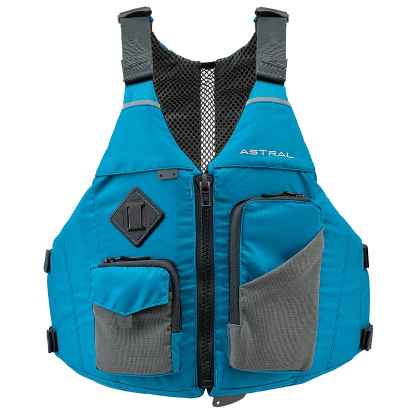 Featuring the E-Ronny PFD men's pfd manufactured by Astral shown here from one angle.