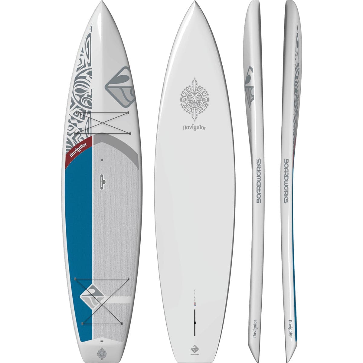Featuring the Navigator 11'6 rigid sup manufactured by Boardworks shown here from a second angle.