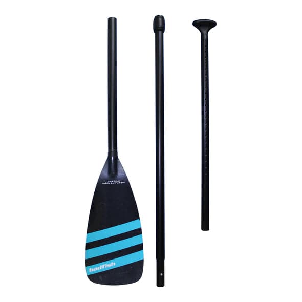 Featuring the Badfisher Package fishing sup, inflatable sup manufactured by Badfish shown here from a sixth angle.