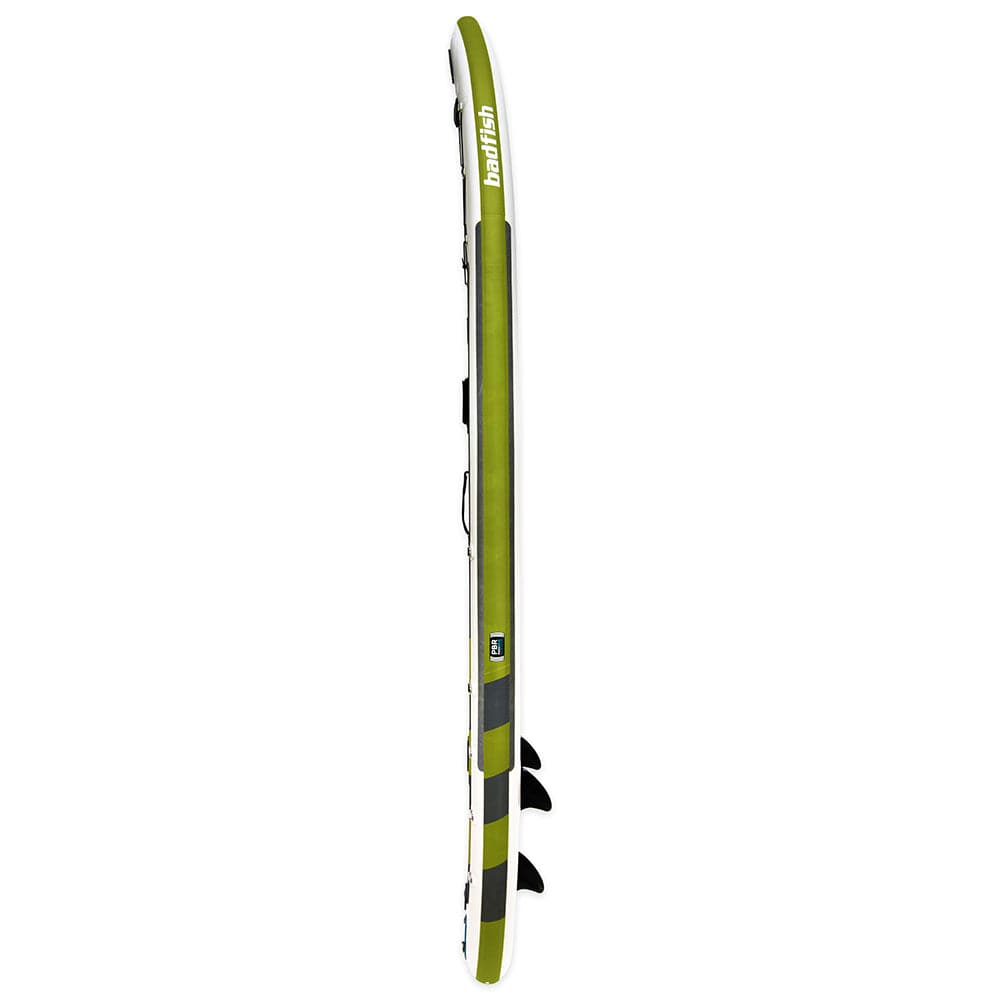 Featuring the Badfisher Package fishing sup, inflatable sup manufactured by Badfish shown here from a second angle.