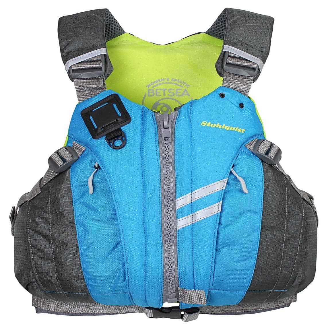 Featuring the BetSEA Women's PFD gift for kayaker, women's pfd manufactured by Stohlquist shown here from a second angle.