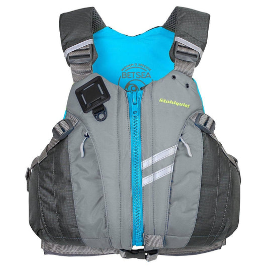 Featuring the BetSEA Women's PFD gift for kayaker, women's pfd manufactured by Stohlquist shown here from one angle.