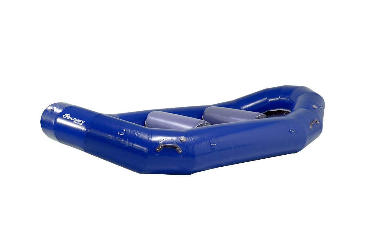 Featuring the Tributary HD 13 Self Bailing Raft raft manufactured by AIRE shown here from one angle.
