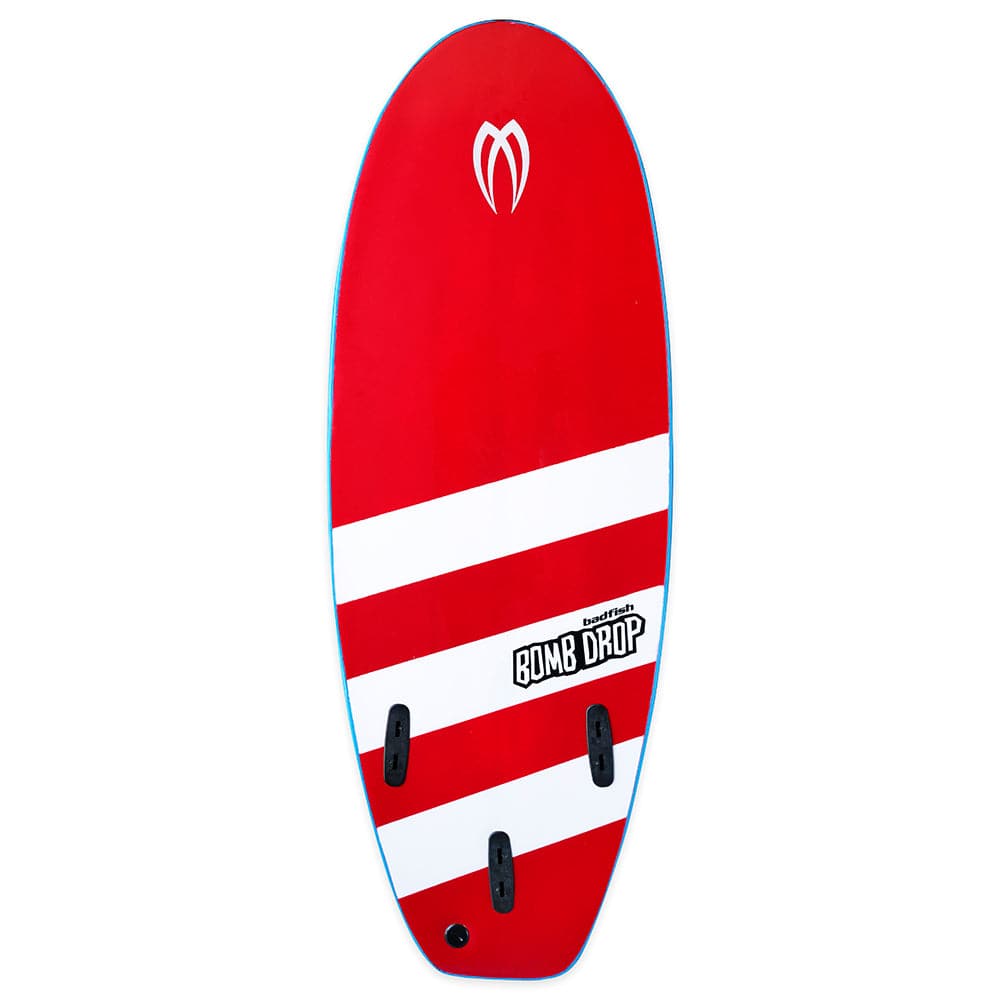 Featuring the Bomb Drop river surfing, whitewater sup manufactured by Badfish shown here from a second angle.