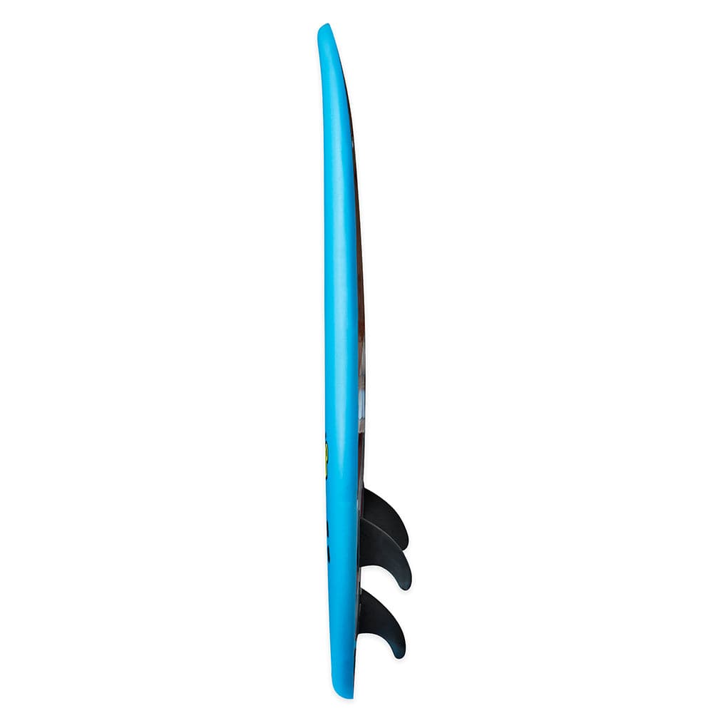 Featuring the Bomb Drop river surfing, whitewater sup manufactured by Badfish shown here from a third angle.