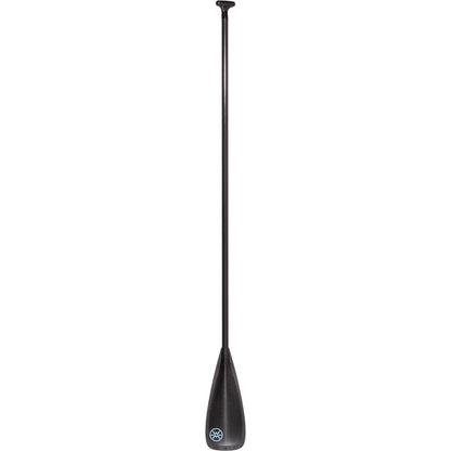 The Werner Paddles Rip Stick Stand Up Paddle is black with a wide blade, rounded handle, and double concave dihedral design for improved water sports performance.