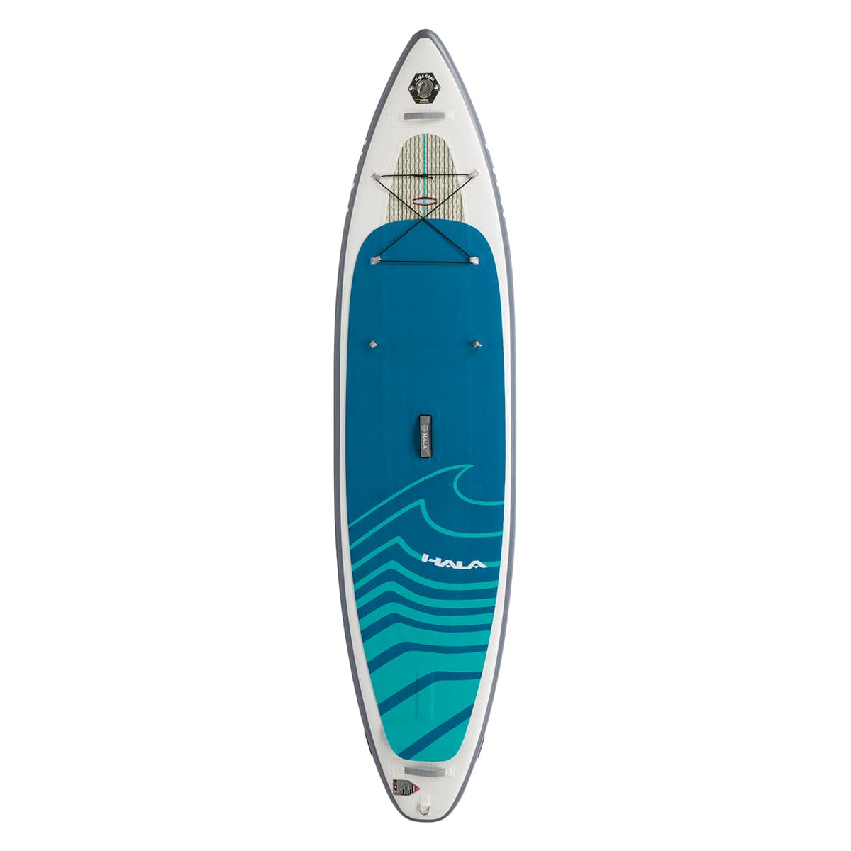 Featuring the Carbon Playa 10'11 Inflatable SUP inflatable sup manufactured by Hala shown here from one angle.