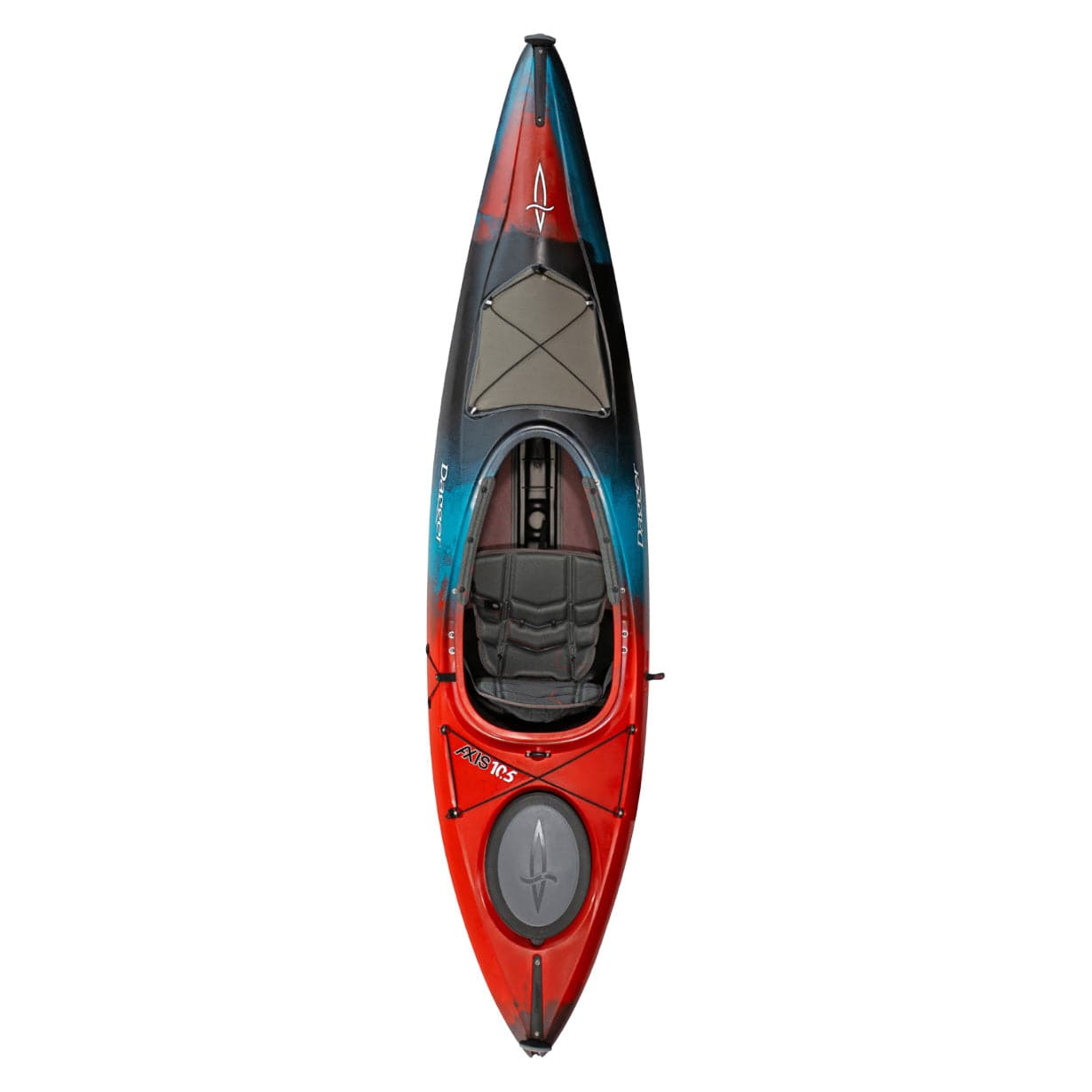 Featuring the Axis 10.5 & 12 expedition / cross over kayak, sit-inside rec / touring kayak manufactured by Dagger shown here from one angle.