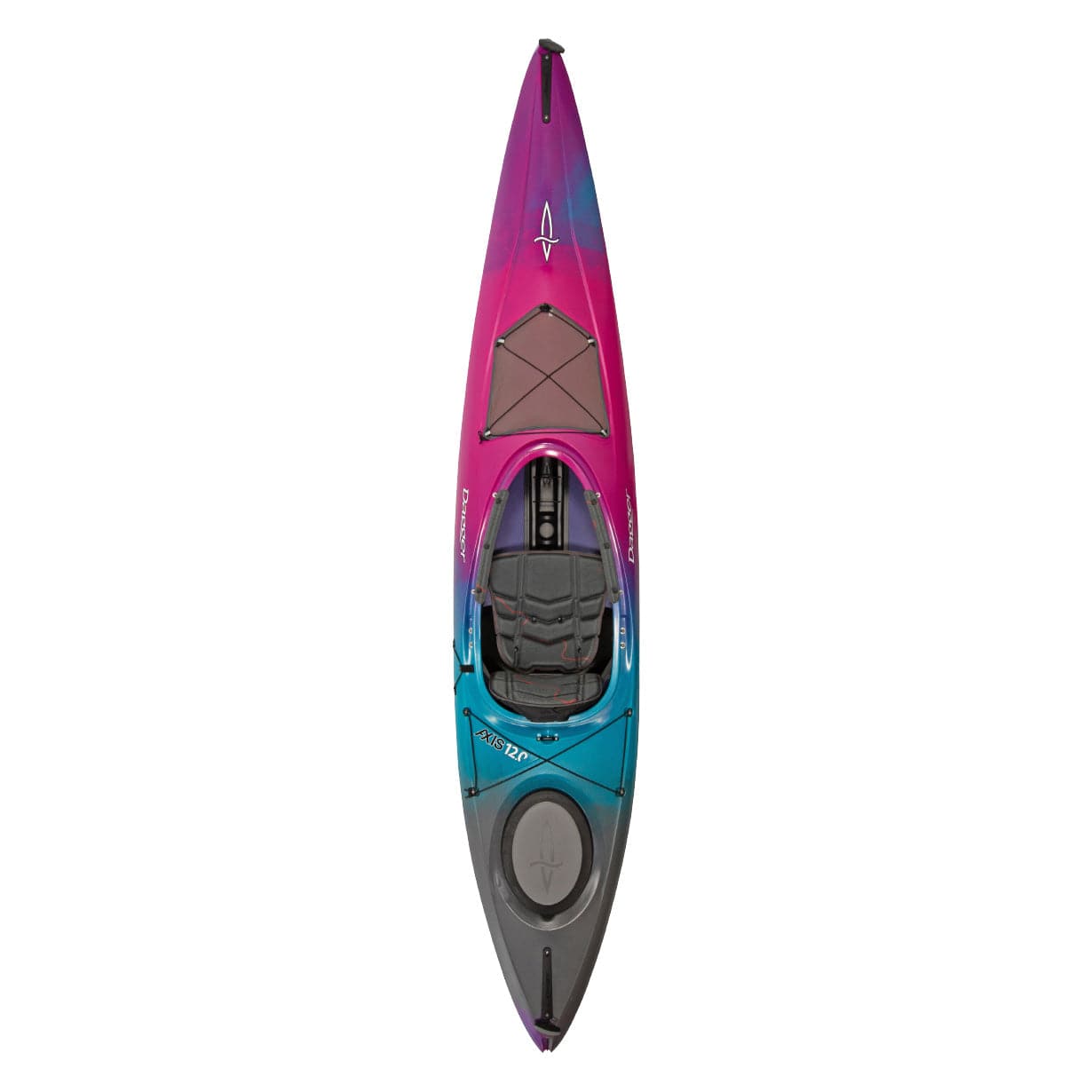 Featuring the Axis 10.5 & 12 expedition / cross over kayak, sit-inside rec / touring kayak manufactured by Dagger shown here from a fifth angle.