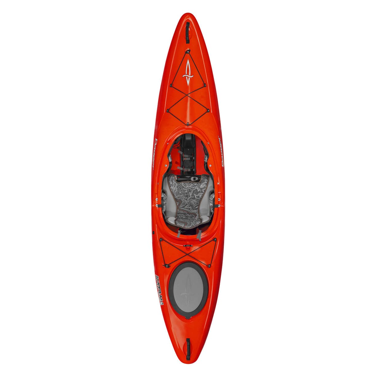 Featuring the Katana expedition / cross over kayak manufactured by Dagger shown here from a second angle.